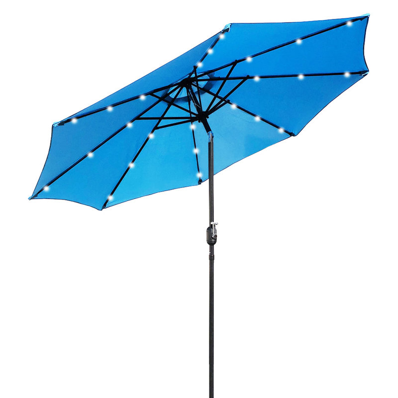 Parasol de jardin extérieur solaire 9 pi x 9 pi Yolanda Yolanda, Aigue-marine