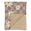 Couverture pour bébé en tricot de coton avec marguerites et motif à carreaux