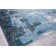 Cosmo Rectangle Abstract Hand-Knotted Area Rug in Blue/Silver/Dark Gray