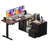 Berat L-shaped Executive Standing Desk With Reversible File Cabinet-163094129