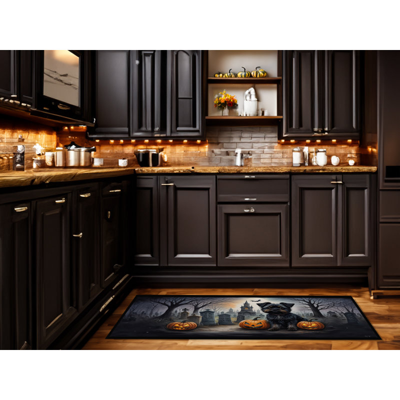 Affenpinscher Spooky Halloween Runner Mat 28x58