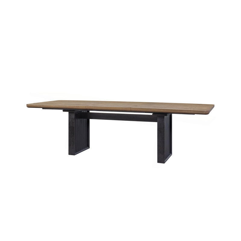 Table à double piédestal au fini latté