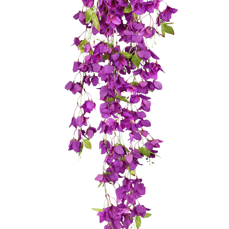 Buisson artificiel de fleurs de bougainvilliers suspendus, Mauve