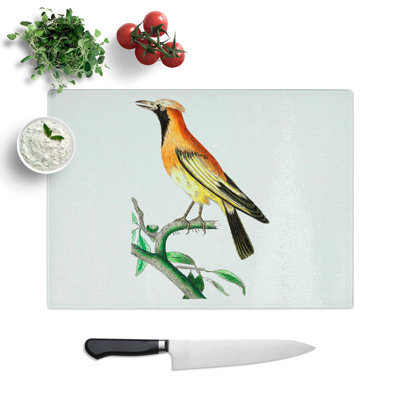 Tempered Glass Paradise Bird by George Shaw Chopping Board
