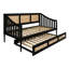 Lit de jour simple en bois avec couchette simple-69192151