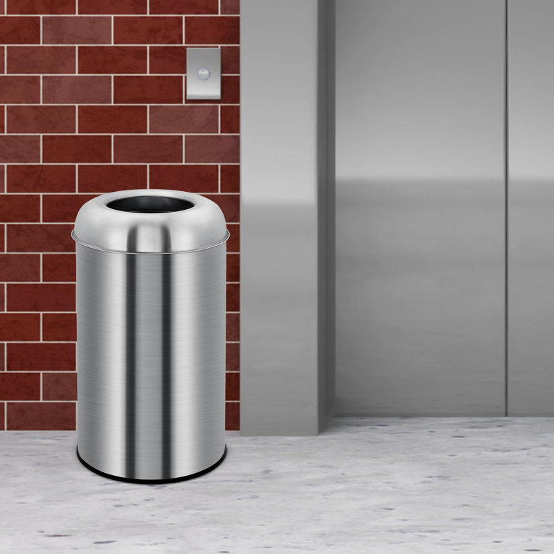 Stainless Steel Open Kitchen Trash Can, 13