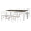 Ensemble de table de salle à manger 7 pièces 7 pièces avec rallonge 12 po et 2 tiroirs-1908316589-1908316578