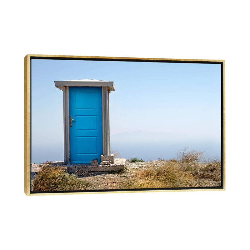 « Blue dimension » par Ben Heine-reproduction de photo, Pas de tapis, H 26 po x l 40 po x 1,5 po, Toile encadrée d'or
