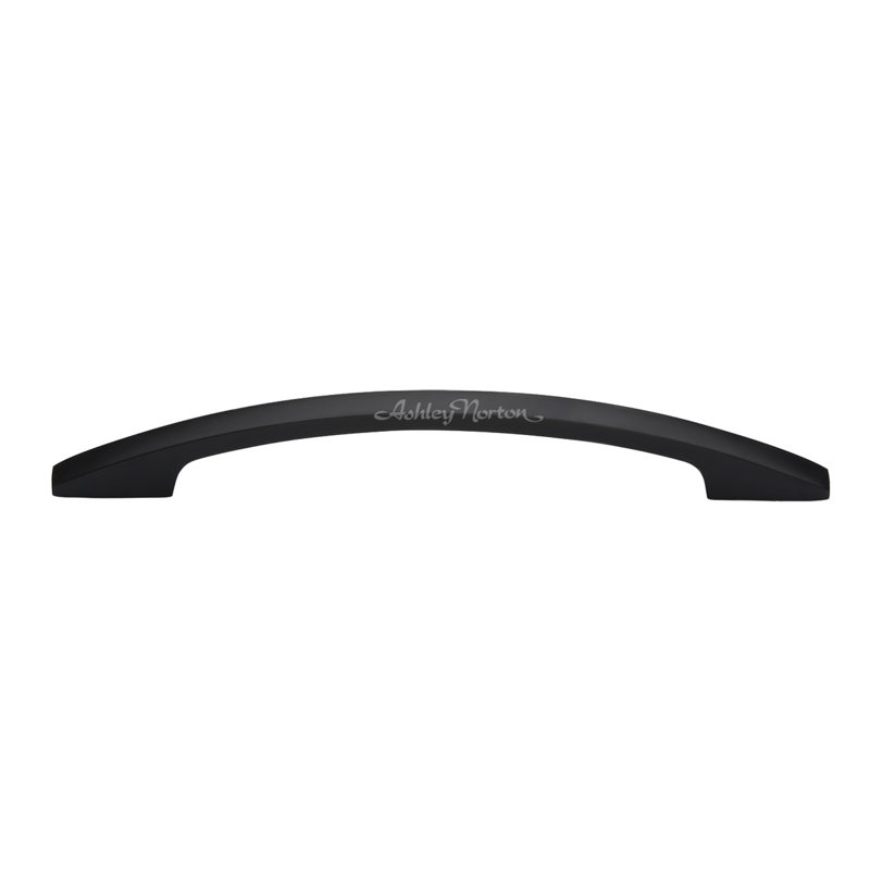Poignée de meuble ovale, Noir mat, 8"