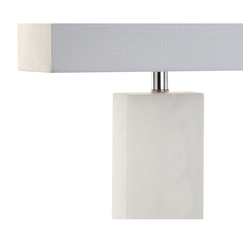 Holtz 27" White Alabaster Table Lamp with Acrylic Base