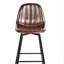 Swivel Upholstered Counter Stool with Metal Frame