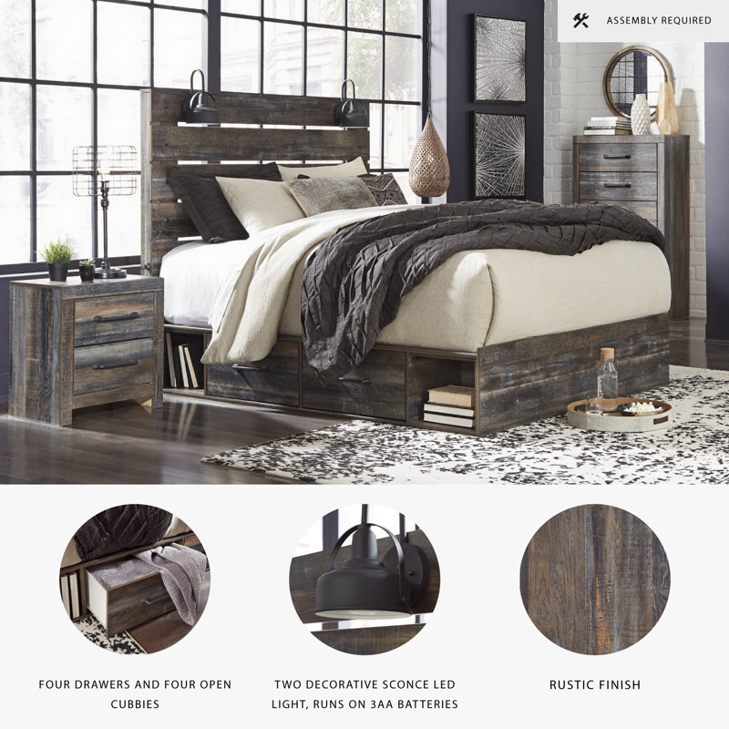 Kimette Slat Storage Bed, King