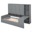 Lit de jour simple en bois avec trois tiroirs, armoire tout-en-un, bureau et tablettes-908950205-908950204