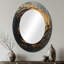 Décoration or noir noir fractal céleste - miroir ovale doré-956461706