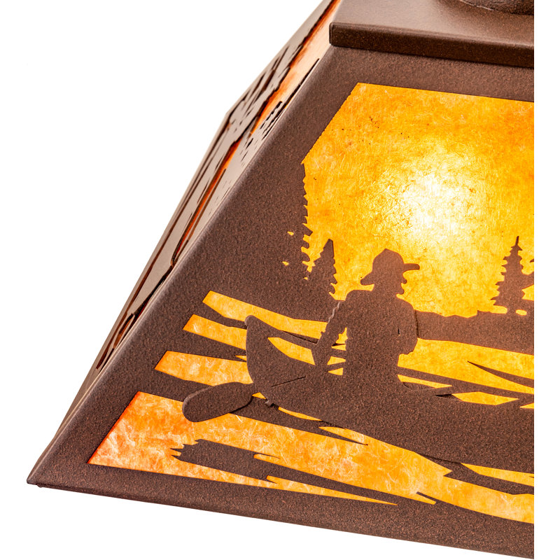 Luminaire suspendu conique unique à 2 lumières