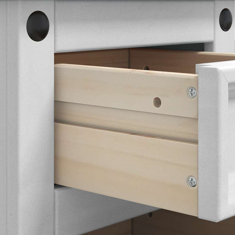 35cm W Solid Wood Bedside Table
