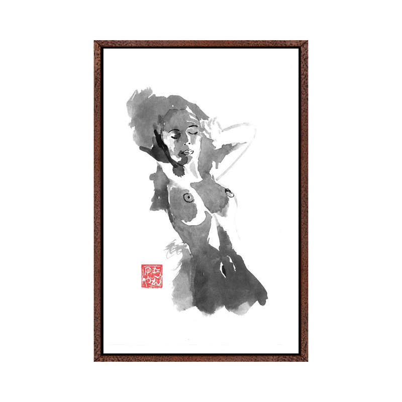 Too Much Light by Péchane - Print on Canvas, 66.04 cm H x 45.72 cm W, Classic Brown Wood Framed