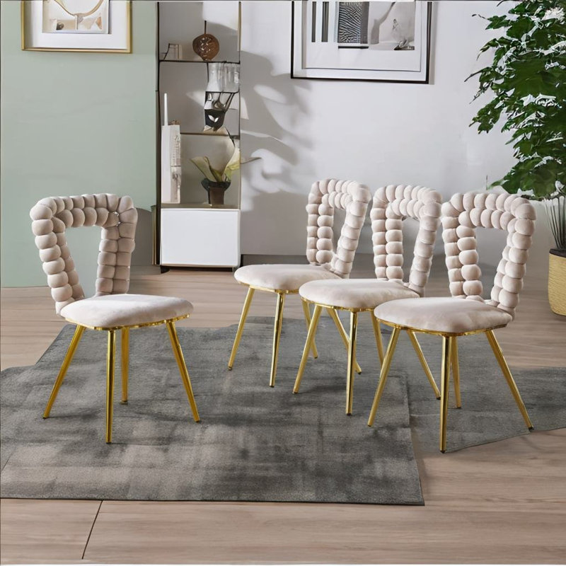 Ensemble de 4 chaises de salle à manger Corrigan, Gris