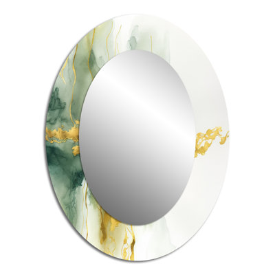 Awakenings In Spanish Moss VI - Large Oval Wall Mirror On Metal
