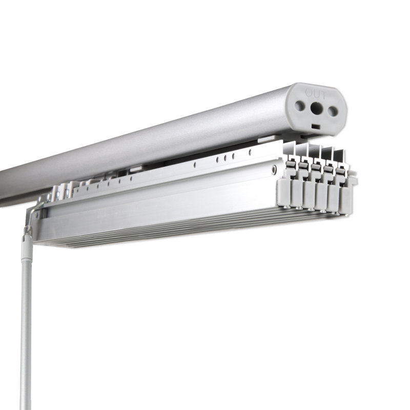 6-Panel Single Rail Panel Track Extendable 48"-84" W x 91.4" H, Panel Width 15.75", Sage Gray