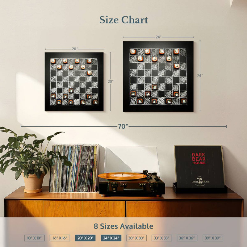 Senne Chalkboard Chess With Sushi