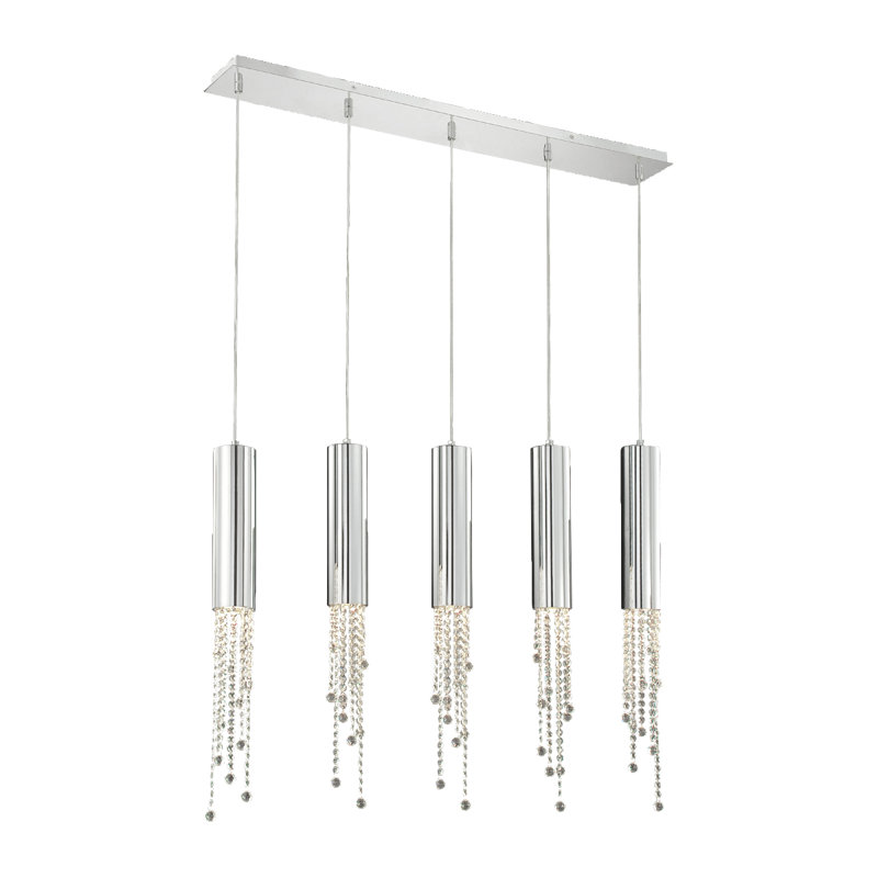 Groove 5 - Light Chrome Pendant