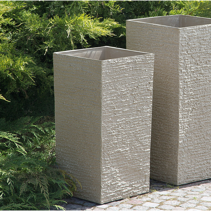 Adelina Pot Planter, Beige, 60 cm H x 30 cm W x 30 cm D