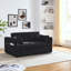 Canapé-lit inclinable à deux places de 54 po avec accoudoirs avec rangement et poches latérales, dossier réglable et coussin lombaire pour appartements, salons, etc. avec prise de courant USB
