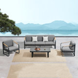 Aller Outdoor 4 - Piece Conversation Set