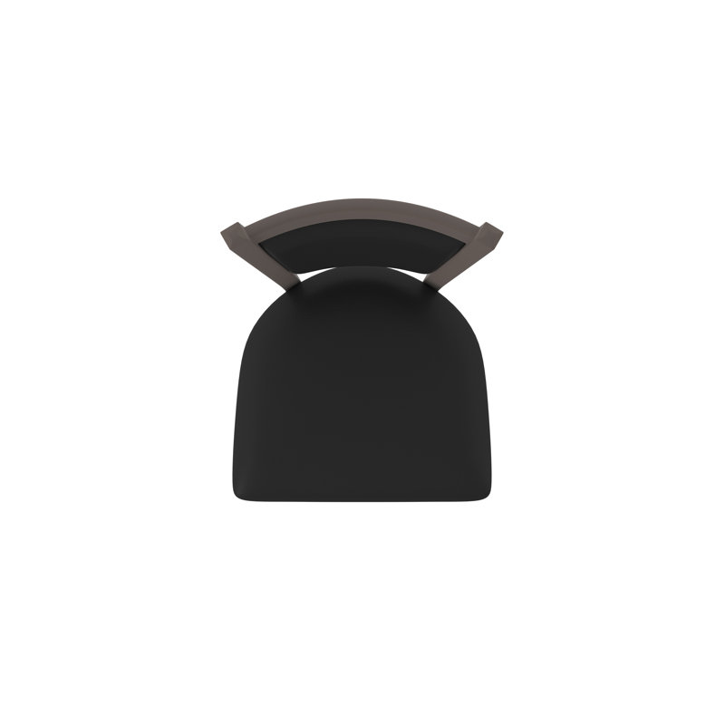 Tabouret pivotant Hadleigh, Vinyle noir, Bronze, Tabouret de bar (siège d'une hauteur de 36 po)