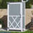 Roomfitters 54 Inch Two-Tone Outdoor Storage Shed with Sloped Roof, Gray and White