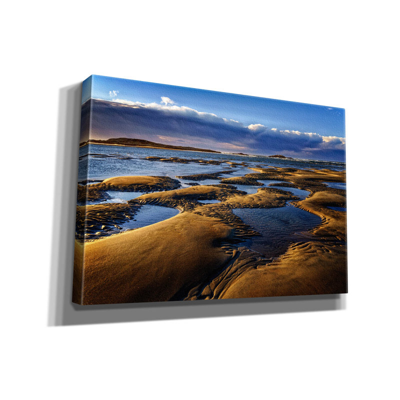 Toile épique Graffiti «Morning On Popham Beach» par Rick Berk, 18 po x 12 po, H 18 po x l 26 po x P 0,75 po