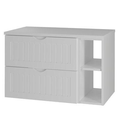 Aracri Wall Mounted Required Bathroom Storage Furniture Set