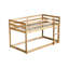 Lit simple au-dessus d'un lit mezzanine - Solution de chambre à coucher pour petits espaces avec lattes renforcées et polyvalente-587354236