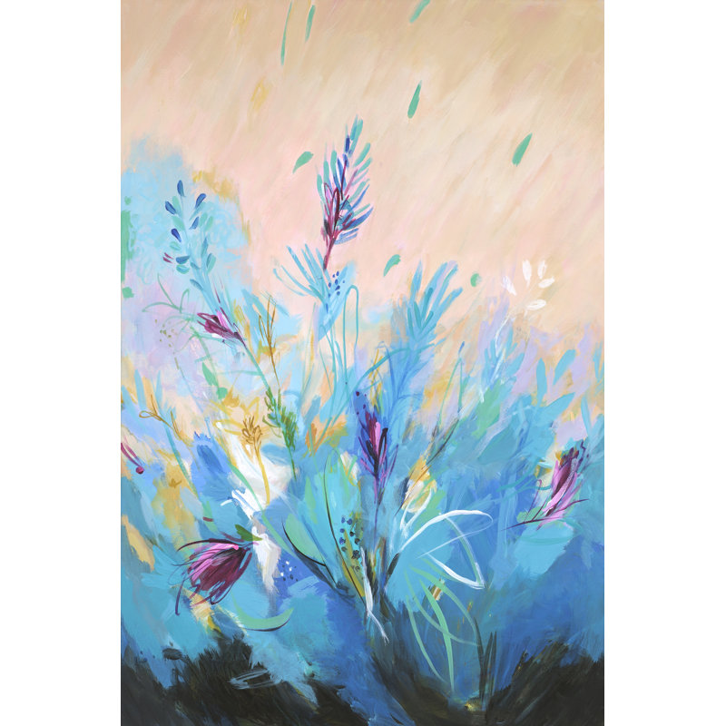 «Mixed Floral II», peinture sur toile, H 30 po x l 20 po