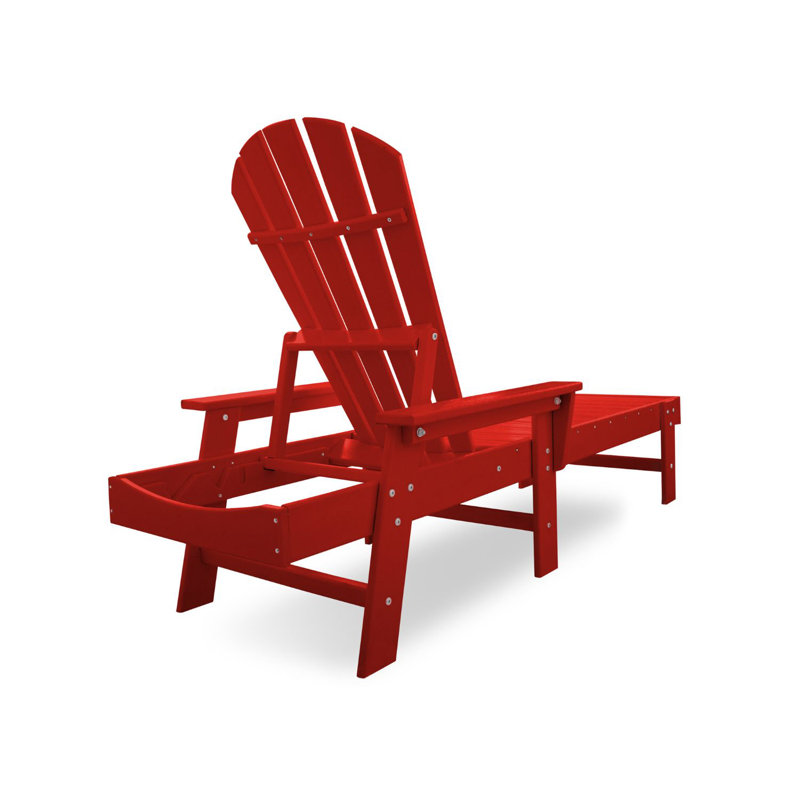 POLYWOOD South Beach Chaise, Sunset Red