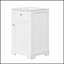 Meuble-lavabo de 20 po avec lavabo, porte à fermeture douce, support de rangement et tablette réglable au fini blanc