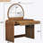 Makeup Vanity Table with Touch Screen Lighted Mirror and Drawer-903873514