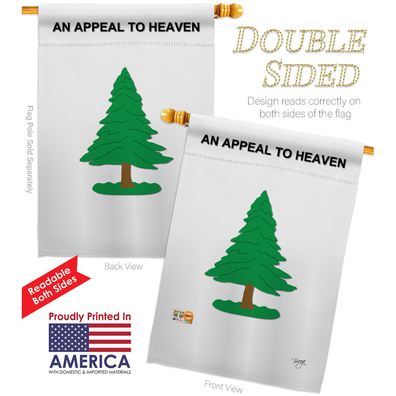 Double Sided 40'' H x 28'' W Polyester Independence Day House Flag