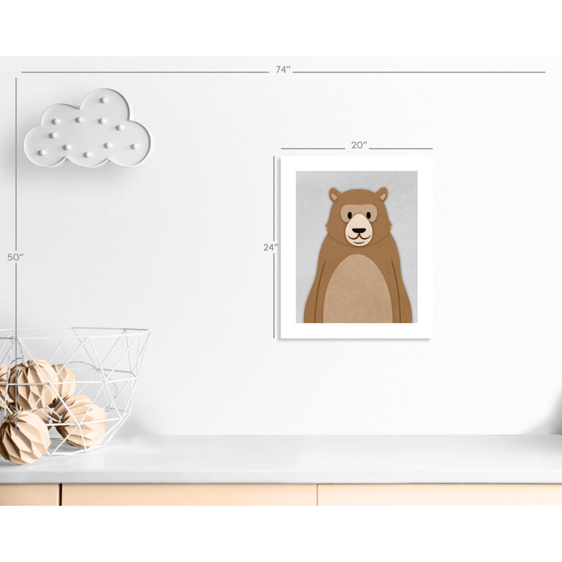 Adhésif décoratif Cheery Bear, H 24 po x l 20 po x P 1 po, Papier