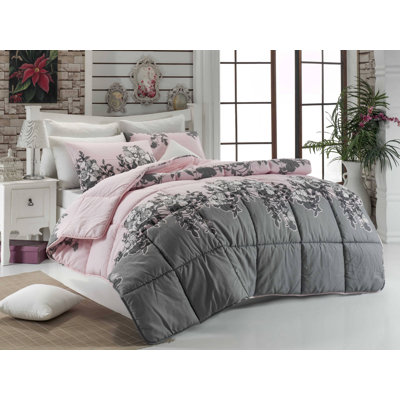 Cotton Blend Floral Quilt