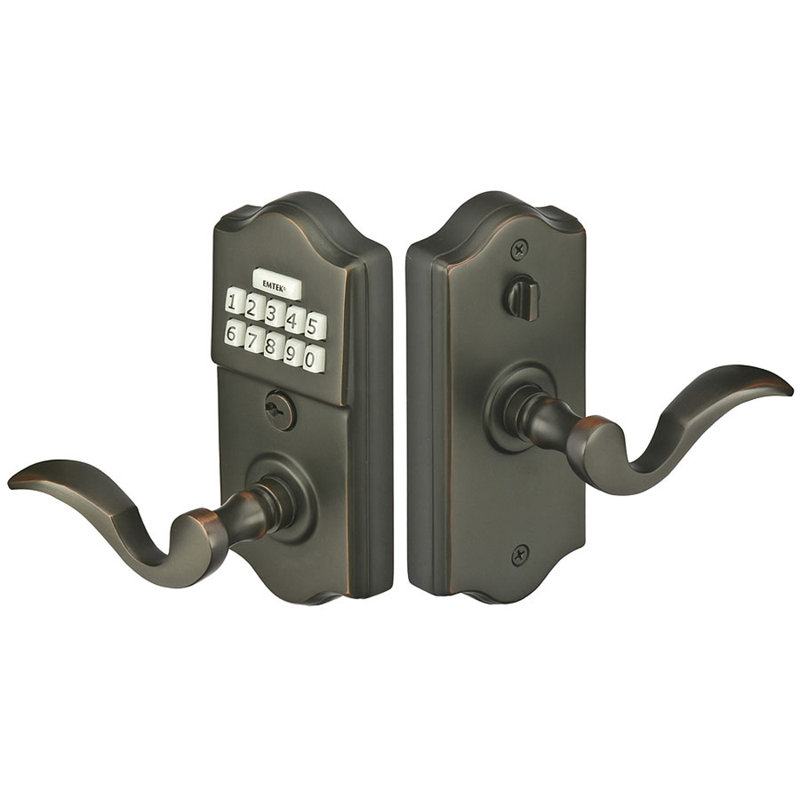 Keyless Entry Door Lever, Oil Rubbed Bronze, Left Hand