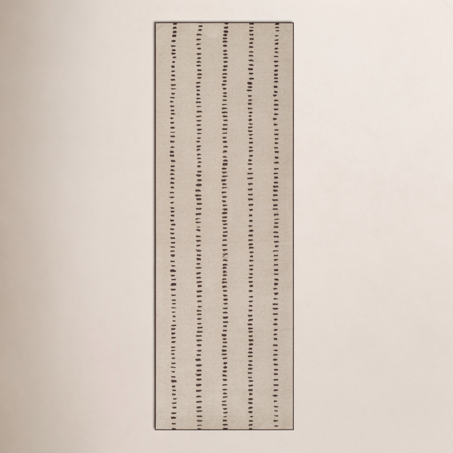 Austen Beige Hand-Tufted Striped Wool Rug, Runner 2'6" x 8'