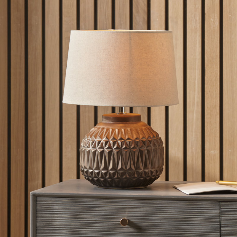Afanasijs Ceramic Table Lamp, Bronze