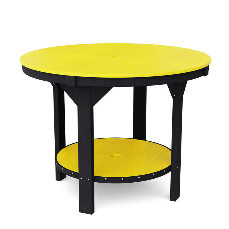 Table bistro Heritage, Jaune citron / noir