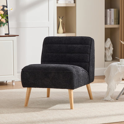 Upholstered Tufted Armless Chair