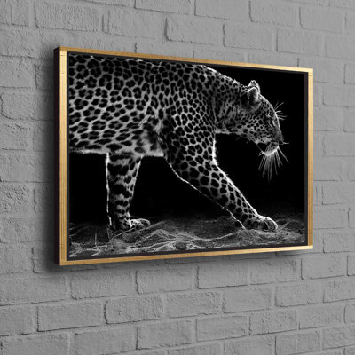Superbe art mural léopard idéal pour un look campagnard avec art animalier sur toile avec option de personnalisation Cadeau de demoiselle d'honneur parfait