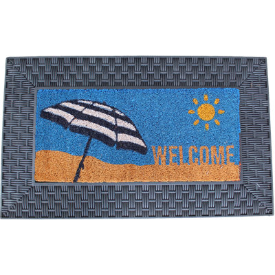 Blaguna Non-Slip Floral Outdoor Doormat