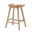 Tabouret de comptoir en bois massif avec repose-pieds H 24,25 po-872268219