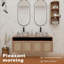 Meuble-lavabo de salle de bain avec céramique et armoire d'appoint-1344263386